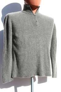 Mens PATAGONIA 100% CASHMERE Gray Sweater Sz Medium M  