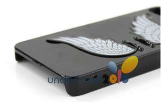 New Black Angel Wing Hard Cover Stand Case For Apple iPhone 4 4G 4S 