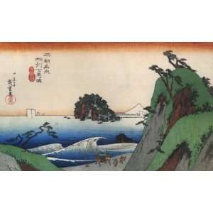  Art Utagawa Hiroshige A great wave by the coast: Home & Kitchen