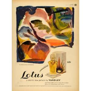1949 Ad Yardley Perfume Lotus Fragrance Ivon Hitchens Abstract Art 