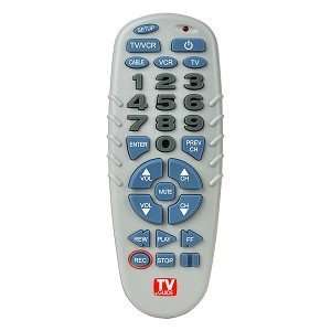  Universal Remote Control w/Extra Large Buttons (Gray 