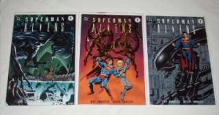 Superman vs Aliens #1 3 Set / Kevin Nowlan /DC Comics  