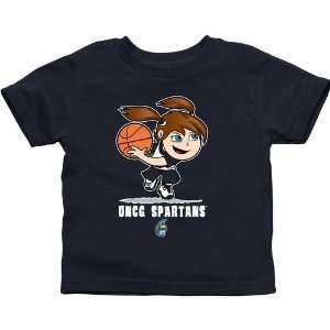  UNCG Spartans Toddler Girls Basketball T Shirt   Navy Blue 