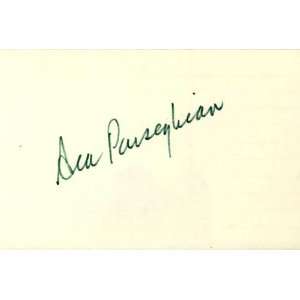  Ara Parseghian Autographed/Hand Signed 3x5 Card Sports 