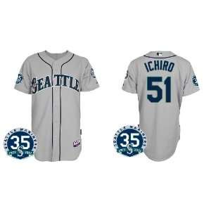  Seattle Mariners Authentic MLB Jerseys #51 ICHIRO GREY 