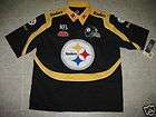 Pittsburgh Steelers Bowling Shirt 3X nascar design black yellow button 