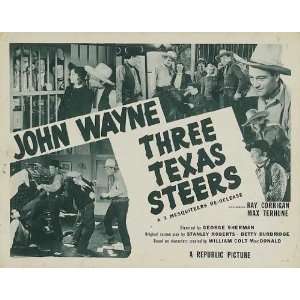  Three Texas Steers (1939) 11 x 14 Movie Poster Style A 