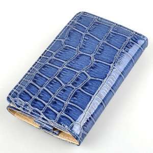  Blue Crocodile Skin FAUX Leather Case Cover for Apple iPhone 4 