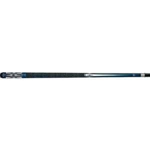  Fiberglass Pool Cue in Blue with Black / White Weight 19 