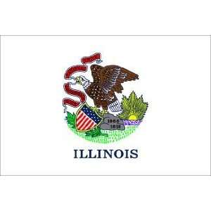  4 x 6 Feet Illinois Nylon   outdoor State Flags Made in US 