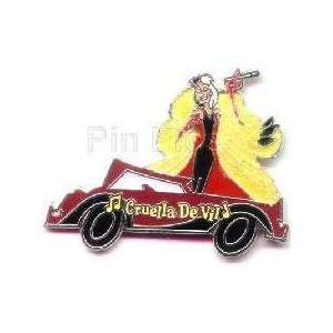   Musical Moments Pin Cruella De Vil and Her Maroon Car 