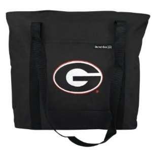  UGA Georgia Bulldogs Logo Embroidered Tote Bag: Sports 