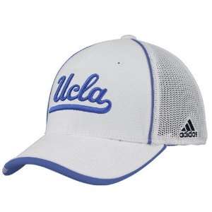  adidas UCLA Bruins White Coaches Mesh Stretch Hat: Sports 
