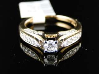 14K LADIES YELLOWGOLD DIAMOND ENGAGEMENT SOLITAIRE RING  
