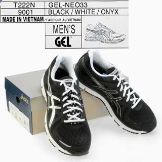 ASICS GEL NEO 33 MENS Size 10.5 Black Running Shoes  
