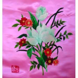    Chinese Silk Embroidery Wall Hanging Flower: Everything Else