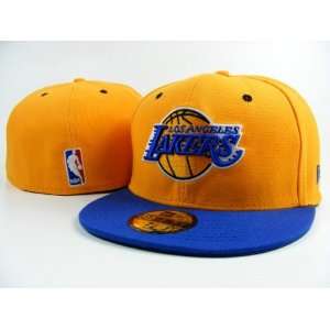  Los Angeles Lakers New Era 59fifty Fitted Yellow Blue Hat 