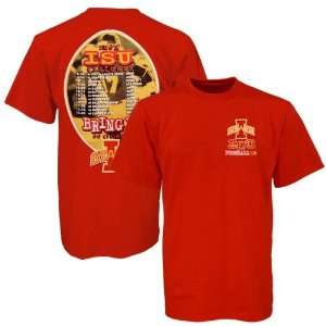 Iowa State Cyclones Red 2008 Football Schedule Graphic T shirt:  