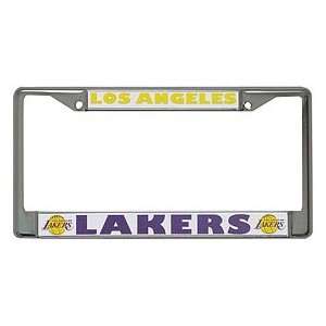  Los Angeles Lakers Chrome License Plate Frame Sports 