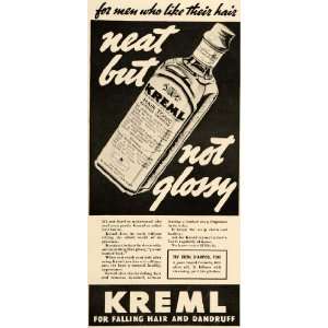   Ad Kreml Scalp Tonic Thinning Hair Dandruff Bottle   Original Print Ad