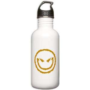    Stainless Water Bottle 1.0L Smiley Face Smirk 