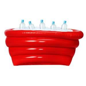  Red Inflatable Tub Cooler Party Supplies Toys & Games