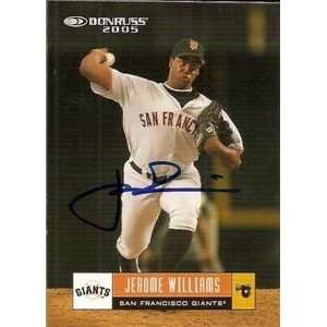    Jerome Williams Signed Giants 2005 Donruss Card