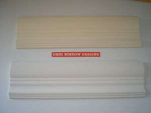 Horizontal Blind Crown Decorative Valance, Molding 3.25 wide w/ clips 