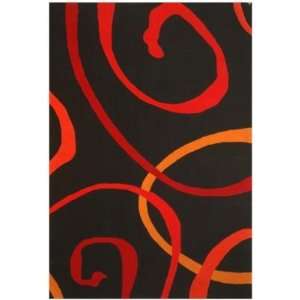  Acura Rugs CT104 5 x 8 black Area Rug: Home & Kitchen