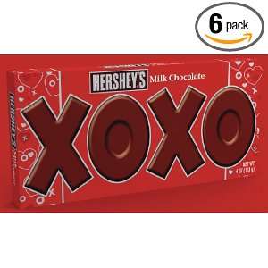Hersheys Valentines Milk Chocolate Xoxo Bar, 4 Ounce (Pack of 6 