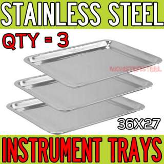 LOT 14 x 10.5 Stainless Steel Tray Medical Tattoo Dental Piercing 
