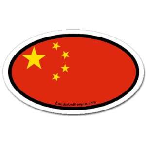  China Chinese Flag Car Bumper Sticker Decal Oval 