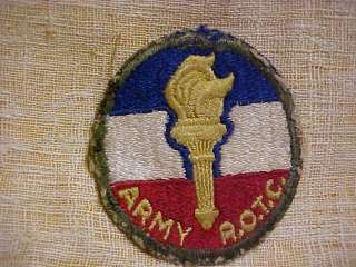 Vintage 1940s Army ROTC Uniform Patch w/Torch  