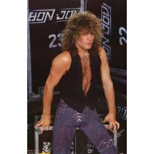  Jon Bon Jovi   Jersey Hunk   Original 80s 22x34 Poster 