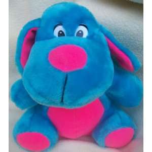  9 Plush Stuffed Blue and Pink Dog Vintage Doll Toy: Toys 