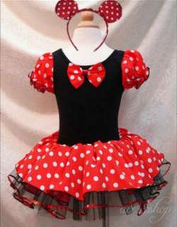 Halloween Disney Minnie Mouse Girls Kids Pary Costume Ballet Tutu 
