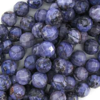 Faceted purple turquoise round beads. This strand is 15 long, about 