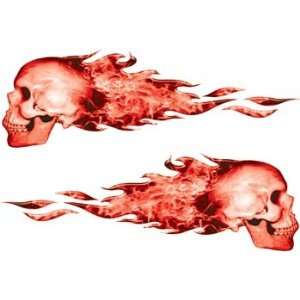  Inferno Skull Flames Red Automotive