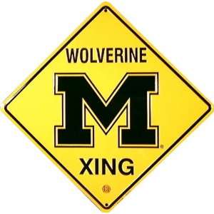   Wolverine Crossing Sign Metal Embossed 12 x 12: Sports & Outdoors