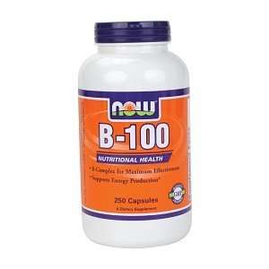  NOW Foods Vitamin B 100 Complex, Capsules, 250 ea: Health 