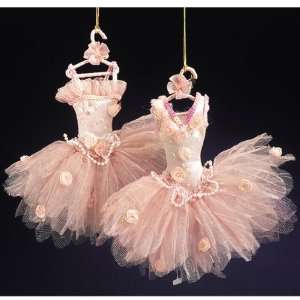  Pink Dance Ballerina V Neck Dress Tutu Christmas Ornament 