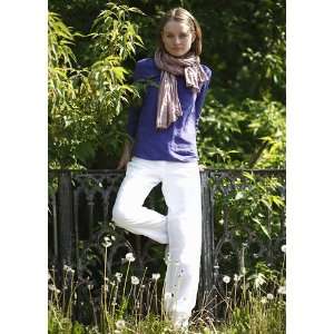  Trousers White Linen Alma: Home & Kitchen