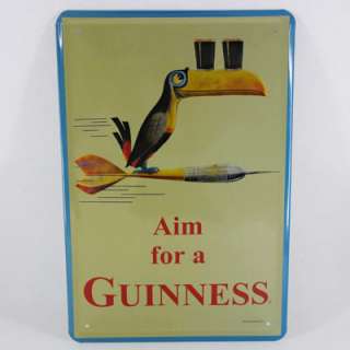 Aim For A Guinness Lovely Toucans Metal Pub Bar Sign DT46  