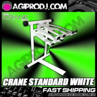CRANE STAND STANDARD WHITE Steel Folding Laptop Stand & Sub Tray 