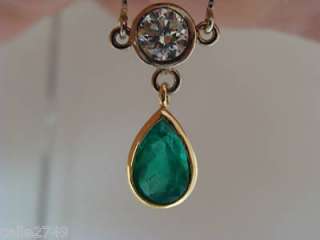 50 Platinum Fine Colombian Emerald Diamond Necklace  