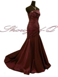 Plum or Teal Evening Dress Prom Ball Gown Bridal  
