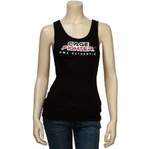  Cage Fighter Ladies Black Brand Tank Top Sports 