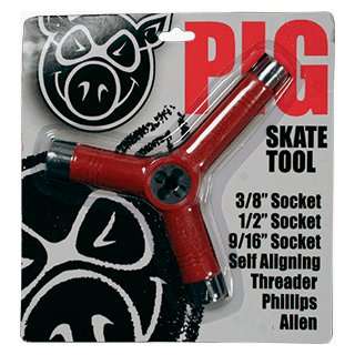  Pig Skate Tool red Tri socket/threader