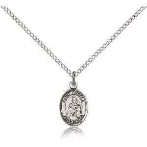  Sterling Silver St. Angela Merici Pendant: Jewelry