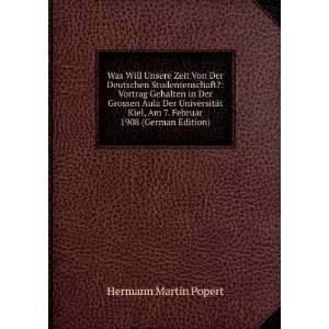   Kiel, Am 7. Februar 1908 (German Edition) Hermann Martin Popert